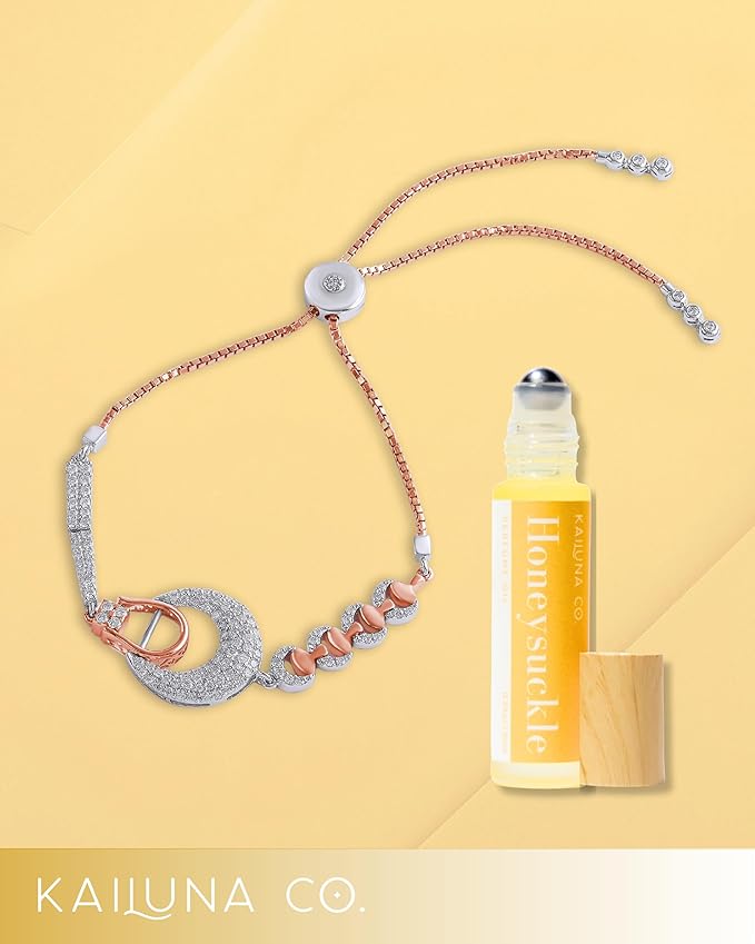 Honeysuckle Delicious Natural Pure Essential and Fragrance Oil Perfume Roll On with Organic Jojoba Oil, Eau de Toilette, Small-Batch, Alcohol Free, Handmade in California