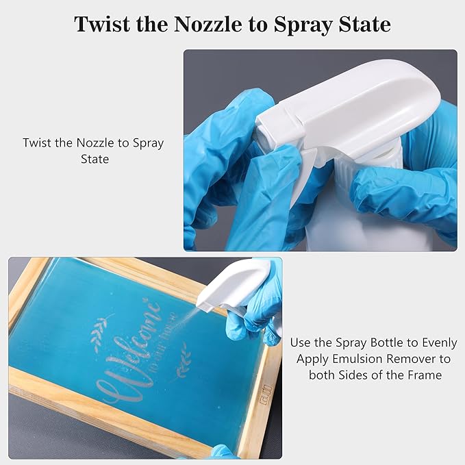 Caydo Screen Printing Emulsion Remover Kit Includes Silk Screen Photopolymer Emulsion Stencil Remover (Mix - 2000oz) - Screen Printing Supplies