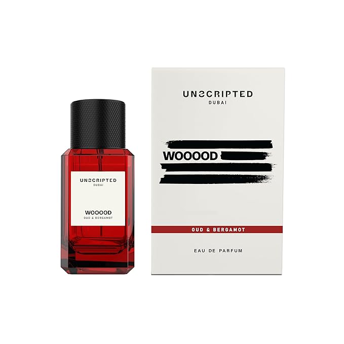 Unscripted Wooood - Perfume For Men And Women - Women Perfume with Saffron, Nutmeg, Musk, Patchouli - Bold, Long-Lasting Mens Cologne - 1.7 oz