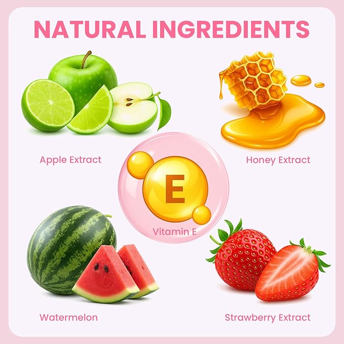 4 PCS Lip Scrub and Mask Set, Strawberry Watermelon Lip Exfoliator Scrub, Moisturizing Lip Balm for Dry Lips, Reduce Lip Lines