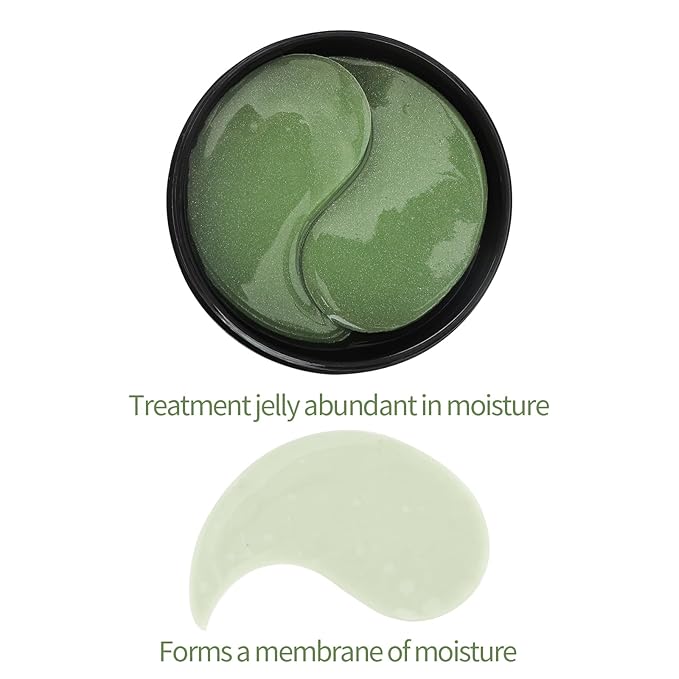 Green Seaweed Under Eye Masks (60 pcs),Eye Hydrolyzed Collagen Patches, Eye Gel Treatment Masks,Eye Pads for Dark Circles,Puffy Eyes,Under Eye Bags,Moisturizing,Anti-aging