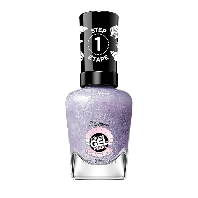 Sally Hansen Miracle Gel™, Pearls Pearl-ple, Long Lasting, Gel-Like Formula, No UV Lamp Needed, Purple Nail Polish