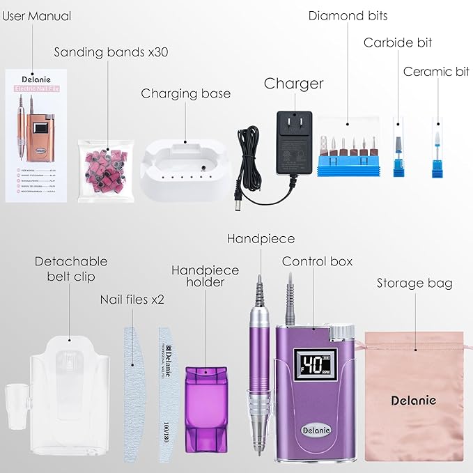 Delanie professional electric nail drill