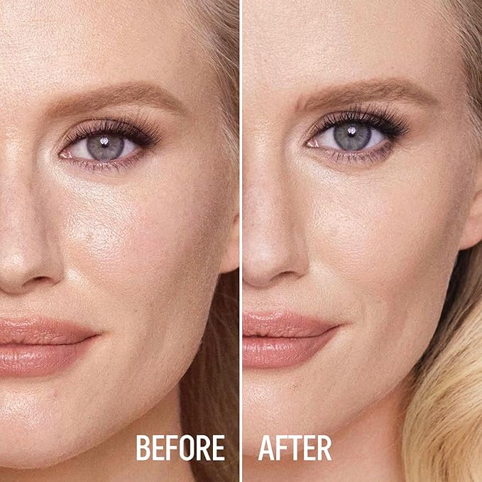 Mineral Powder Foundation, SPF 35 Natural Glow Base Foundation, Skin-improving Buildable Coverage Lightweight and Oil Control Makeup Sunscreen Powder-Fairly Medium, 0.28oz