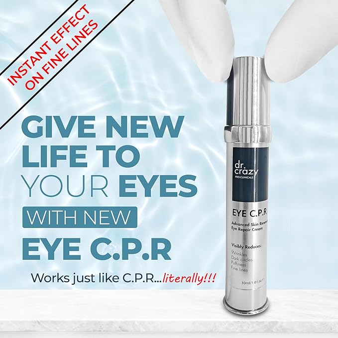 Eye C.P.R | Daily Caffeine & Retinol Under Eye Cream | All in One | Wrinkles & Fine Lines | Firming, Dark Circles, Puffiness | Complex Anti Aging Formula | 30ml