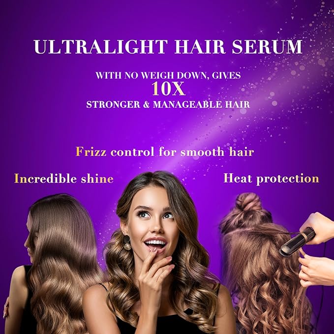 Livon Keratin & Biotin Smoothing Serum Oil |For Stronger & Smoother Hair | Enriched with Multi Vitamins | Sulphate & Paraben Free | Lightweight & Non Greasy | 3.3 fl. Oz