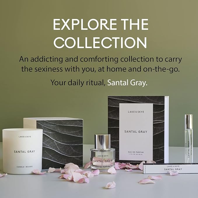 Lake & Skye Santal Gray Eau de Parfum, Long Lasting Fragrance, 1.7 fl oz (50 ml) - Woody Scent