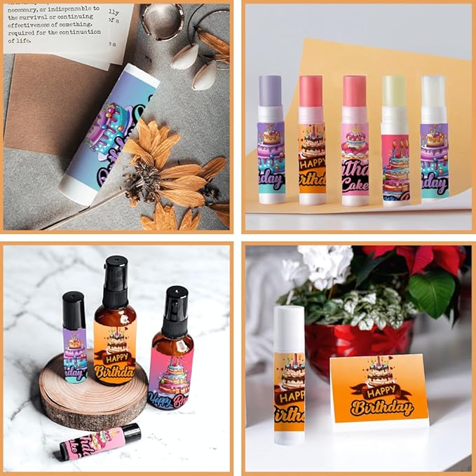 OLYCRAFT 100Pcs 4 Styles Lipstick Tag Wrapping