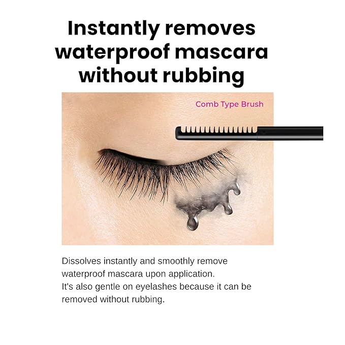 HEROINE MAKE by KISSME Mascara Remover for Waterproof Mascara, Fast-Acting Remover for Waterproof Eye Makeup, Lash-Conditioning & Gentle Non-Irritating Formula for Sensitive Eyelids from Japan 2 EA