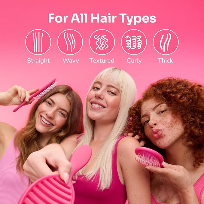 Wet Brush Speed Dry Hair Brush - Pink - Vented Design and Ultra Soft HeatFlex Bristles Are Blow Dry Safe With Ergonomic Handle Manages Tangle and Uncontrollable Hair - Pain-Free