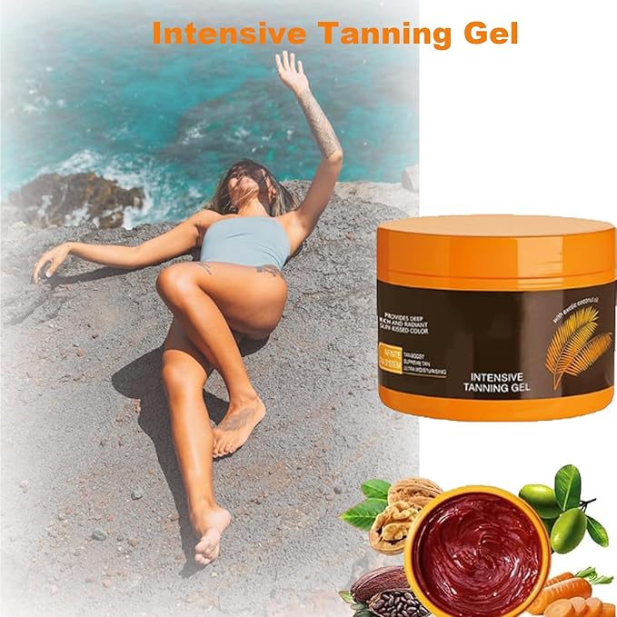 Intensive Tanning Gel,Tanning Gel,Natural Tanning Accelerator Cream Gel,Intensive Tanning Luxe Gel, Accelerator Cream Gel,Tanning Cream for Sunbeds & Outdoor Sun