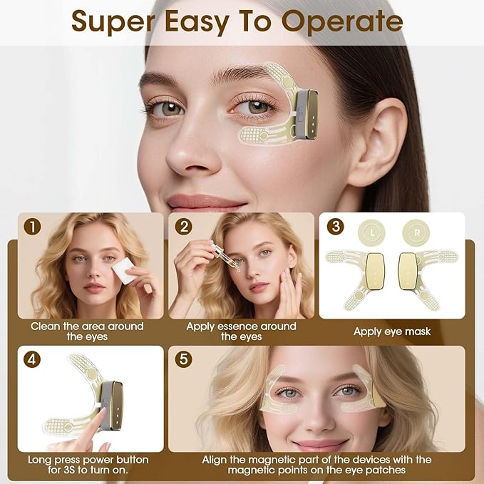 Eye Anti-wrinkle and wrinkle removal Device, Eye Patches with Hydrocolloids Collagen gel, for Dark Circles, Wrinkles & Puffiness & Smile lines