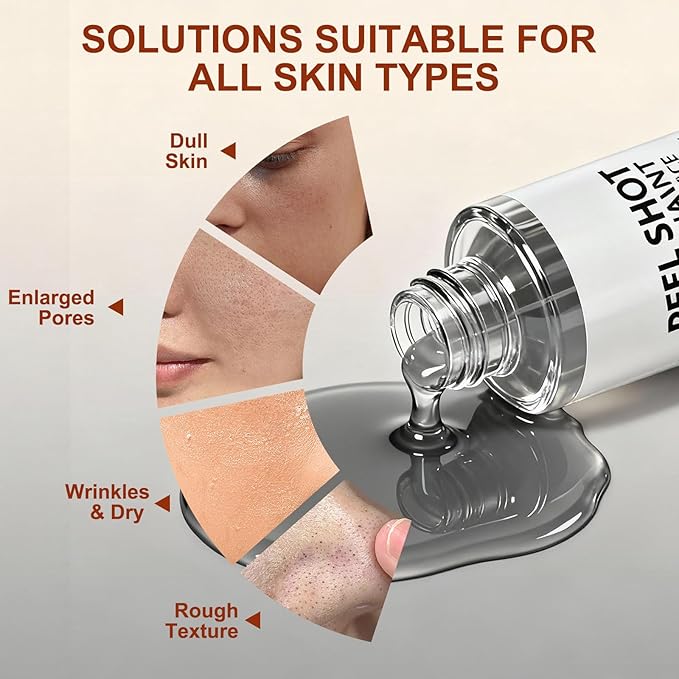 Black Rice Peel Shot Glow Ampoule, Black Rice Peeling Ampoule Exfoliant for Face Body, Pore Minimizing & Deeply Soothing Hydration, for All Skin Types, 80ml/2.7 oz