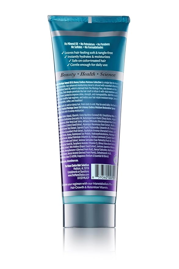 THE MANE CHOICE - Tropical Moringa Sweet Oil & Honey Endless Moisture Sealing Cream, 8 Ounce