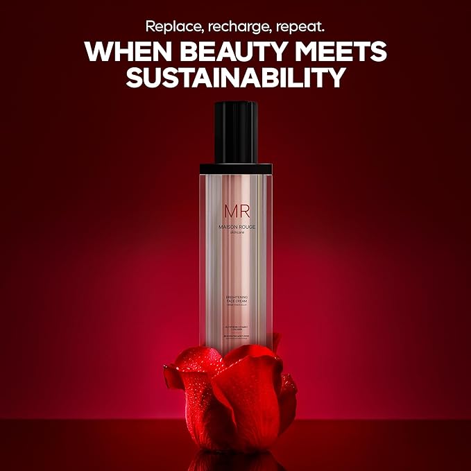 Codeage Maison Rouge Brightening Face Cream Glutathione Cream, Collagen Peptides, Vitamin E, CoQ10 – Radiance & Antioxidant Complex – Refillable – Paraben- Free – All Skin Types – 1.7 fl oz