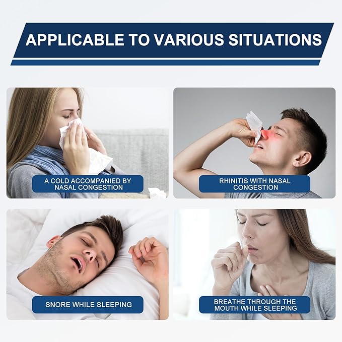 100PCS Nasal Strips for Snoring, Nose Strips for Breathing, Snore Stopper, Nasal Congestion Relief, and Better Sleep Aid