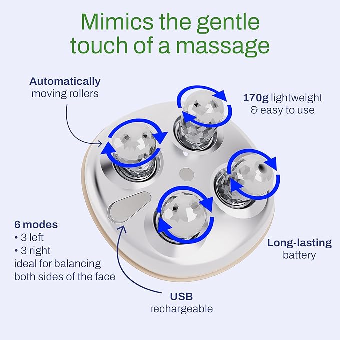 Microcurrent Facial Device, Face Massager Tool, Eye and Neck Massager, Face Roller, Beauty Tools for Relaxing Facial Massage and Skin Care Routine