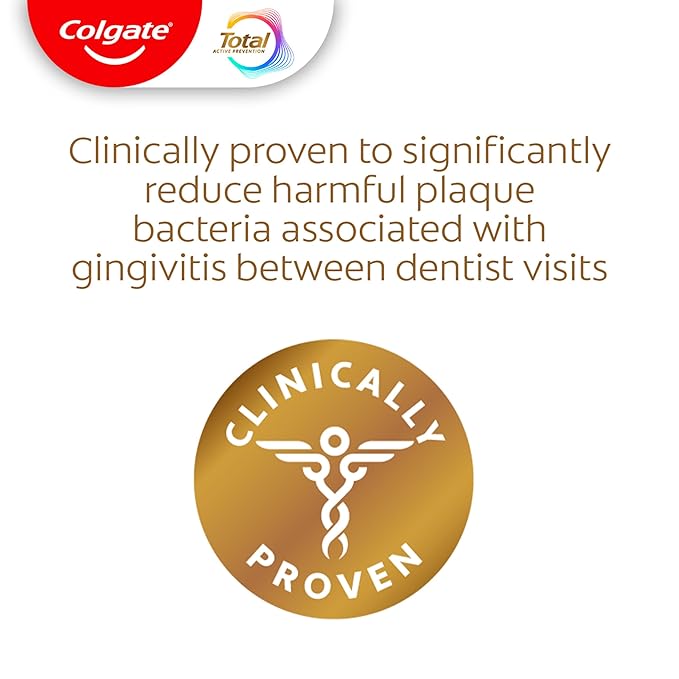 Colgate Total Plaque Pro Release Whitening Toothpaste, Whitening Anticavity Toothpaste, Helps Reduce Plaque and Whitens Teeth, 1 Pack, 3.0 Oz Tube