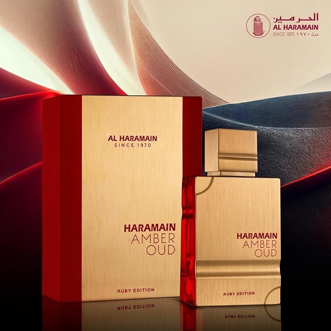 Al Haramain Amber Oud Ruby Edition Eau De Parfum Spray 60ml (2 oz) - Unisex Arabian Perfume for Women & Men, Long-Lasting Amber Fragrance with Rich, Luxurious Scent