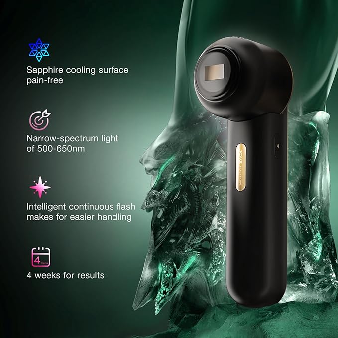 JOVS Blacken PRO DPL Skincare Device for Spot & Blemish Lightening, Smart Facial Beauty Device for Skin Rejuvenation & Redness Reduces, Sapphire Cooling | All-in-One Skincare Brightening Solution