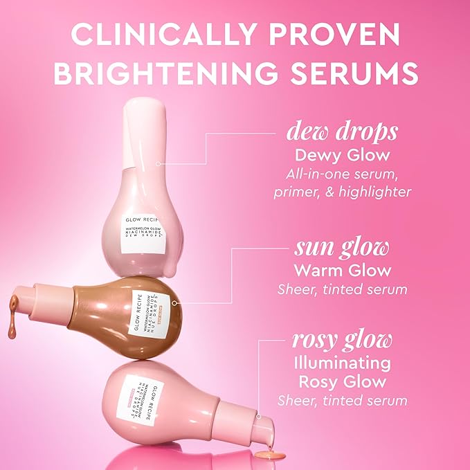 Glow Recipe Stocking Stuffer Niacinamide Serum Dew Drops Ornament - Hydrating Face Serum & Illuminating Makeup Primer for Dewy, Glass Skin + Hyaluronic Acid for Plumping & Highlighting (15 ml)