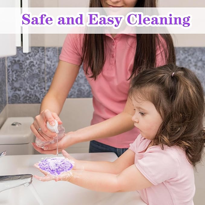 100 Pack Facial Cleansing Brush Face Scrubber Face Exfoliator Exfoliating Brush Soft Silicone Scrubber Handheld Wash Scrub Pad Tool for Deep Cleaning Pore Blackhead Delicate Dry Skin Care Women