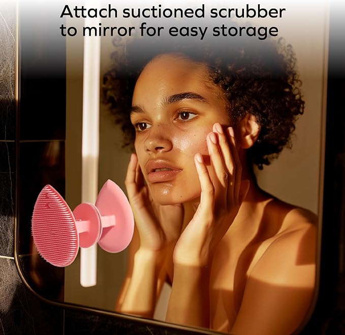 Bella Ciao 6-in-1 Facial Skin Care Products, Makeup Remover, Exfoliating Brush, 4-Piece Blackhead Removal Kit, Complete Skincare Set, Deep Facial Cleansing Brush (Pink)