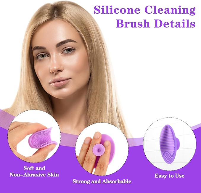 100 Pack Facial Cleansing Brush Face Scrubber Face Exfoliator Exfoliating Brush Soft Silicone Scrubber Handheld Wash Scrub Pad Tool for Deep Cleaning Pore Blackhead Delicate Dry Skin Care Women