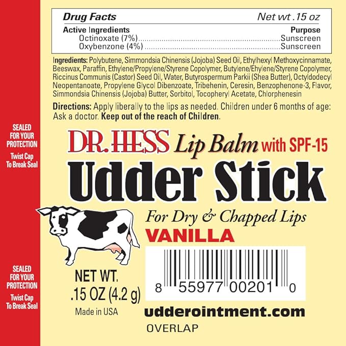 Original Udder Stick SPF Lip Balm, Flavor,