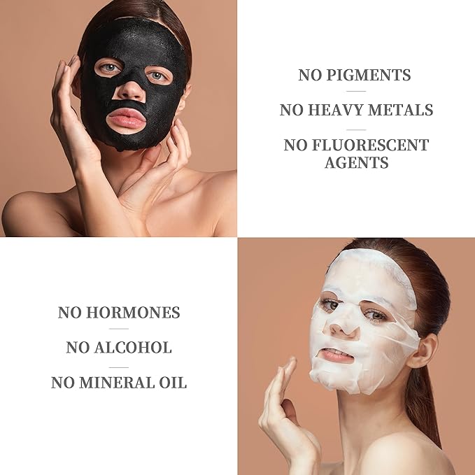 Face Sheet Masks (9 Variety Packs), with Peptides, Vitamin C and Panthenol B5, Anti-aging, Brightening, Soothing Facial Skincare Gift Set for All Skin Types, Moisturizing and Firming Mask Set