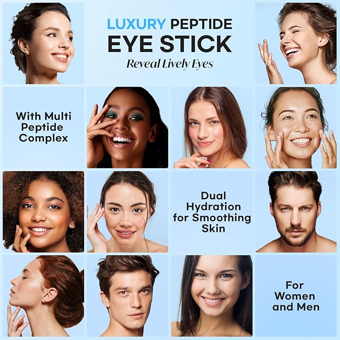 CITYGOO Retinol Eye Stick With Collagen, Hyaluronic Acid For Dark Circle, Under Eye Cream Anti Aging, For Puffiness and Bags Reduces Fine Lines (Peptide Moisturizing Eye Stick, 1pcs)