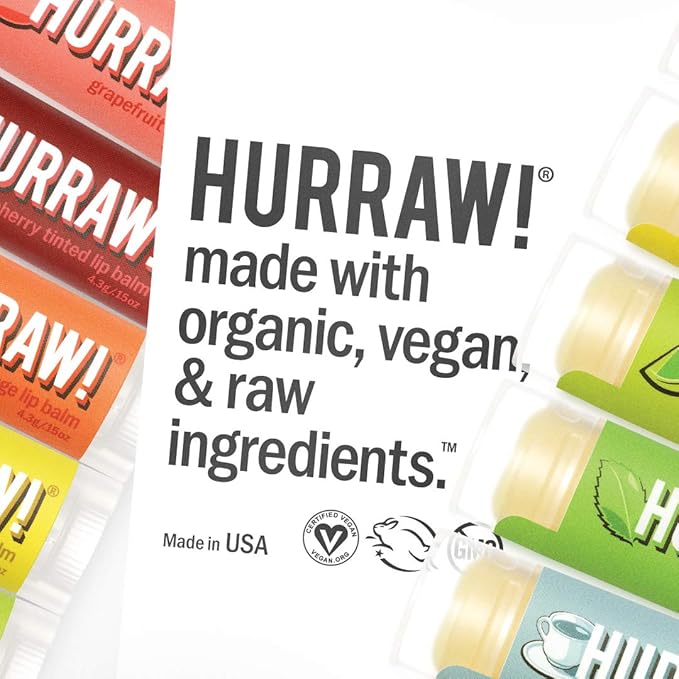 Hurraw! Huckleberry Lip Balm: Organic, Certified Palm