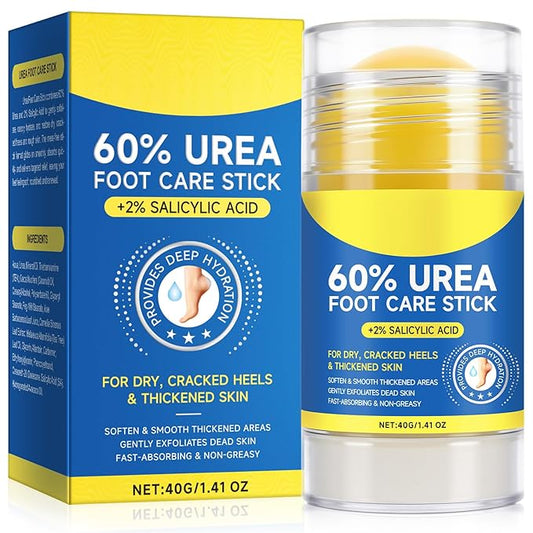 Urea Cream 60 Percent for Feet, 2% Salicylic Acid Urea Foot Cream for Cracked Heels and Dry Skin, Deep Moisturizing, Cracked Heel Repair Cream, Repairing Creams for Heels, Knees, Elbows & Hands (1)