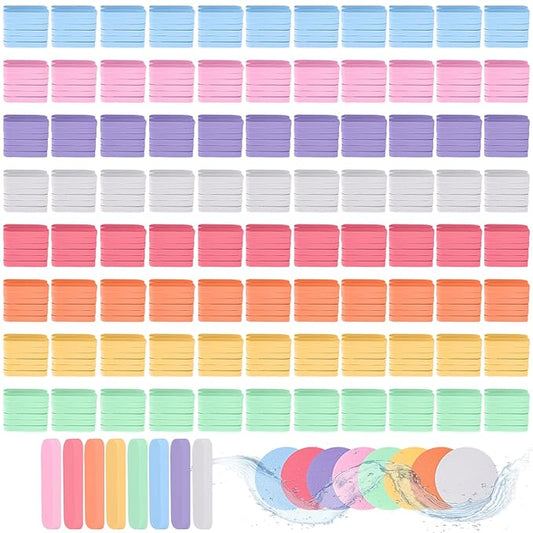 1080 Pcs Compressed Facial Sponges for Makeup Removal & Exfoliating | Premium Face Cleansing Sponge Pads for Women & Girls Soft Wash Round Sponge Spa & Daily Use，8 Colors