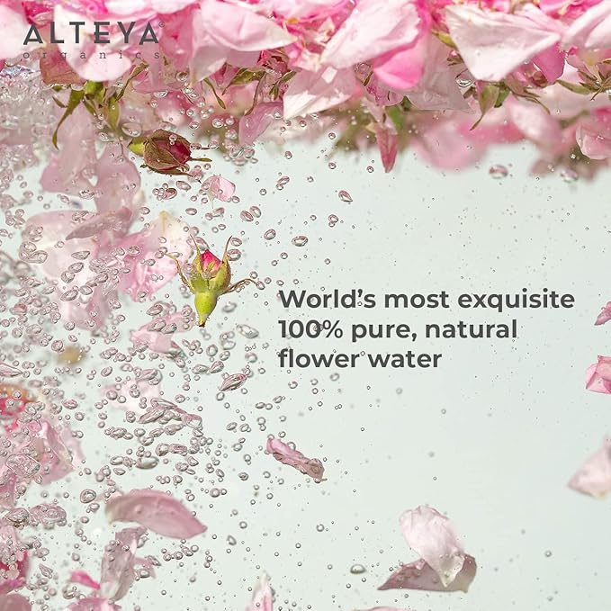 Alteya High-Potency Rose Water USDA Organic Facial Toner, 6000 Roses in a Bottle, 6.8 Fl Oz/200mL Pure Bulgarian Rosa Damascena Flower Water, Award-Winning Moisturizer in Miron Biophotonic Glass
