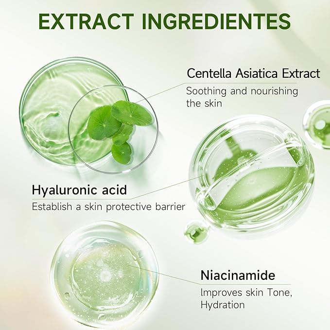 Centella Sunscreen SPF50 PA++++ Calming Moisture Facial Sunscreen Centella Asiatica Korean Sunscreen Matte No White Cast Face Sun Screen for Oily Sensitive Skin