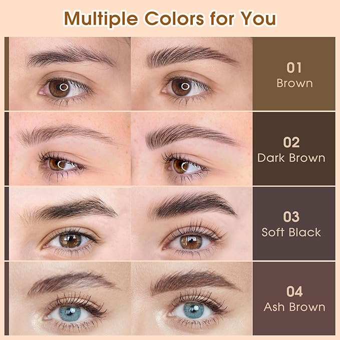 Microblading Brow-Fection Brow Eyebrow Pencil – Angled Brush Tip, Wild Natural Hair-Like Strokes, Patented Design, Long-Lasting & Smudge-Proof, for Beginners & Pros(04 Ash Brown）