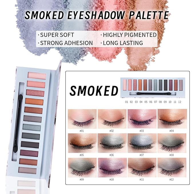 Makeup Kit Set for Women, Makeup Present for Women Teen Girl, Eyeshadow Foundation CC Cream Face Primer, Makeup Brush Sponge, Lipstick, Eyebrow Soap Pencil Mascara Eyeliner Cosmetic bag