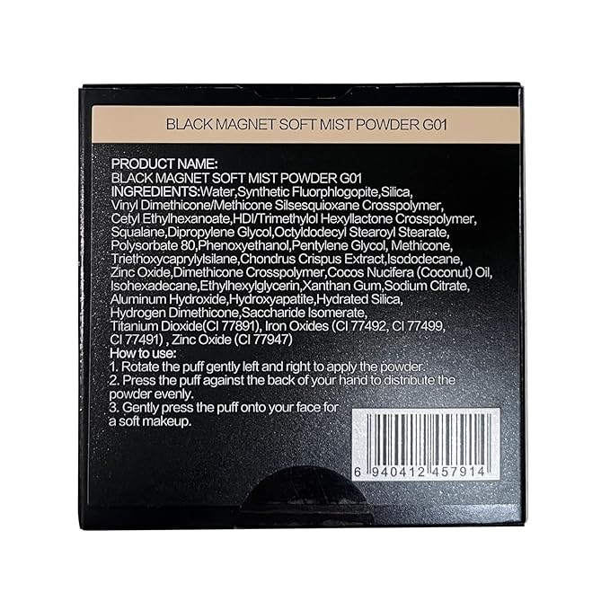 CARSLAN 1.0 Waterproof Face Pressed Powder Compact, 24H Longlasting Oil Control Pressed Setting Powder Talc-Free Makeup, Shine Free, Poreless, Smooth, 01 Golden for dry&com skin (0.28Oz)