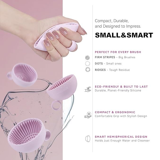 Electric Makeup Brush Cleaner Bundle with Tea Tree Oil Cleaner 6.76 fl.oz & Silicone Mat