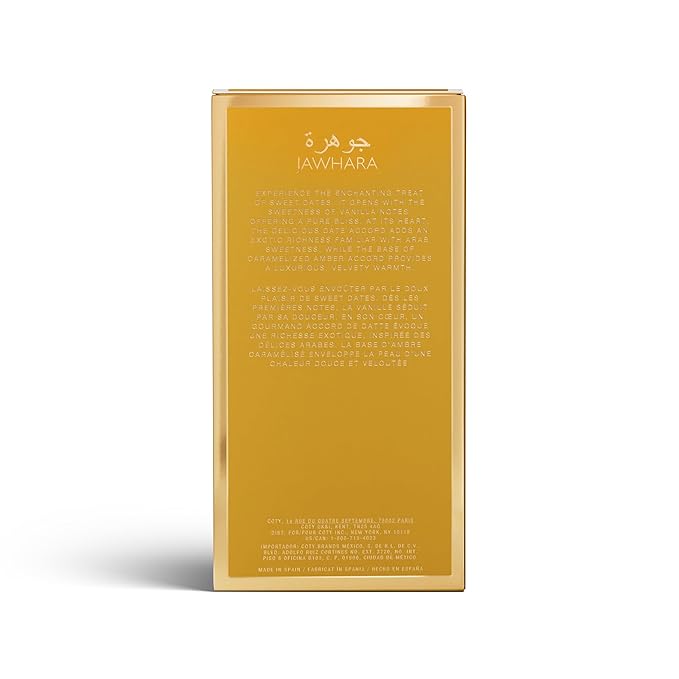 Jawhara Sweet Dates | Ambery Fruity Eau de Parfum 3.3 fl oz | Notes of Raspberry, Medjool Dates, and Rich Amber | Long Lasting | Everyday Wear | Travel Size