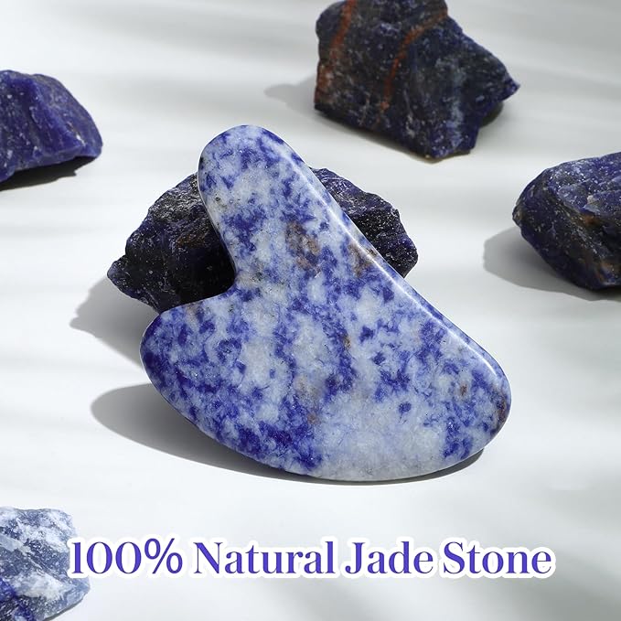 rosenice Gua Sha Facial Tools Natural Gua Sha Jade Stone for Face Skincare Facial Body for SPA