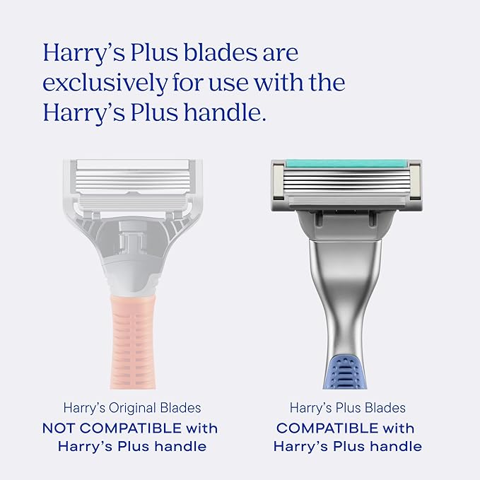 Harry's-PLUS: Razor for Men - Premium Handle, Razor Blade Cartridge, and Travel Blade Cover - Advanced Pivoting System - Shaving Kit for Men - Clay