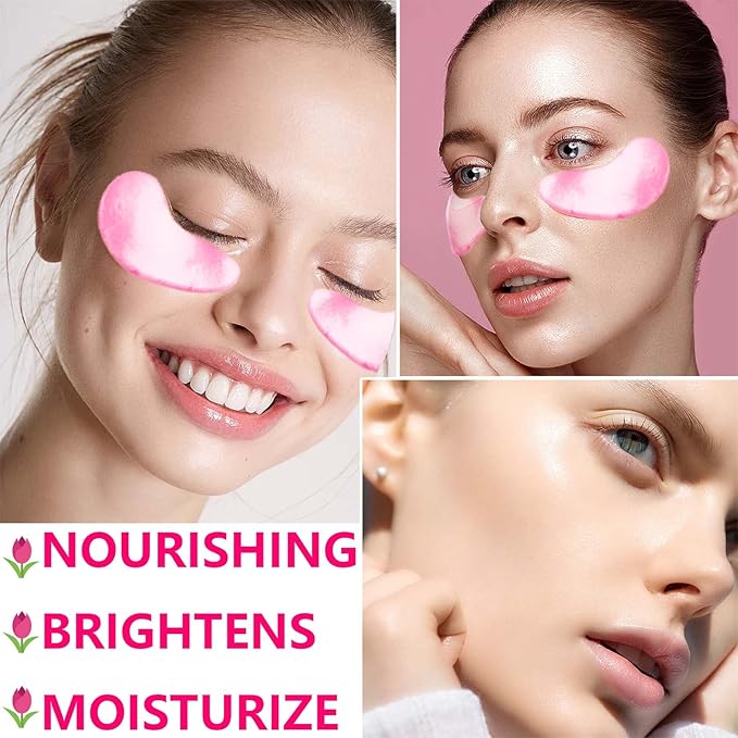 30 Pairs Gold Under Eye Masks,Moisturizing Hydrating Under Eye Patches for Puffy Eyes,Under Eye Treatment for Dark Circles Eye Bags Fine Lines,Eye Skin Care Products for Women & Man