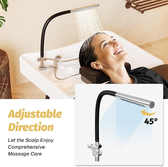 Baasha Head Spa Attachment for Shampoo Bowl – Comfortable Head Spa Waterfall Equipment for Scalp Massage & Stress Relief, Upgrade Your Salon or Home Hair Wash Experience