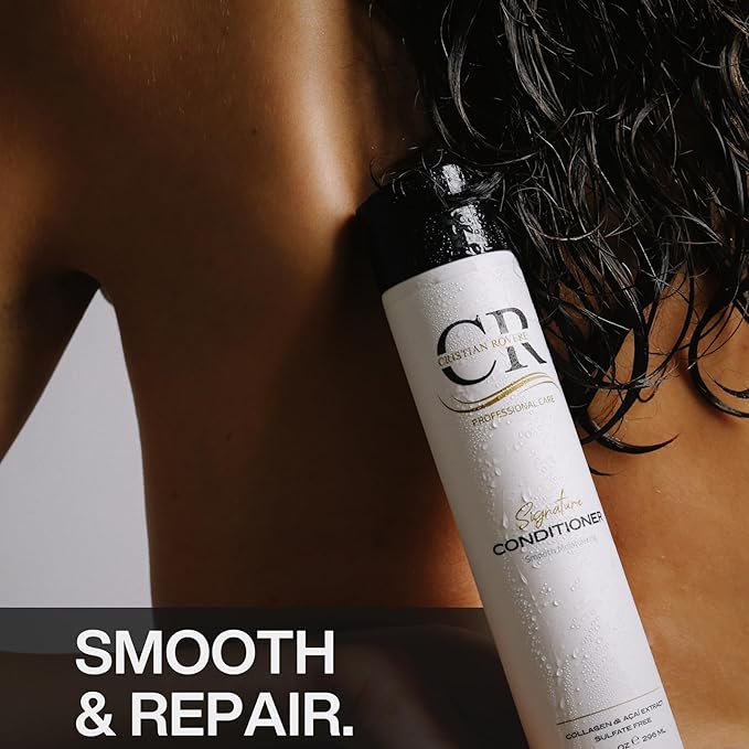 Cristian Rovere - Signature Conditioner - Infused With Collagen, Acai Extract & Organic Argan Oil - Sulfate Free & Paraben Free for All Hair Types - Moisturizing Conditioner - 10 Fl Oz
