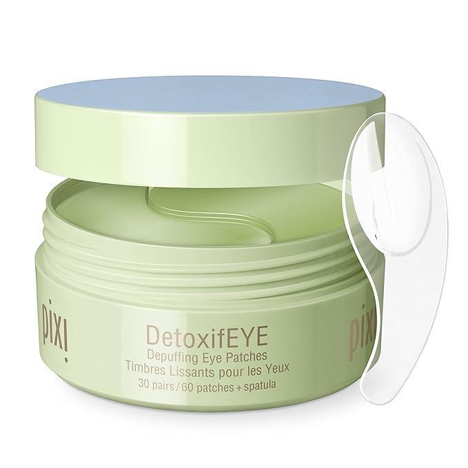 Pixi DetoxifEYE Depuffing Hydrogel Under-Eye Patches, Hyaluronic Acid, 60 Patches
