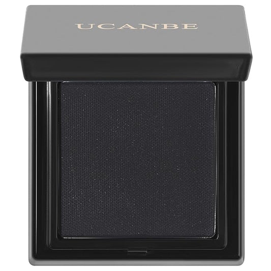 UCANBE Black Single Eyeshadow Palette, Highly Pigmented Matte Eye Shadow Powder, Professional Long-Lasting Waterproof Makeup Palette