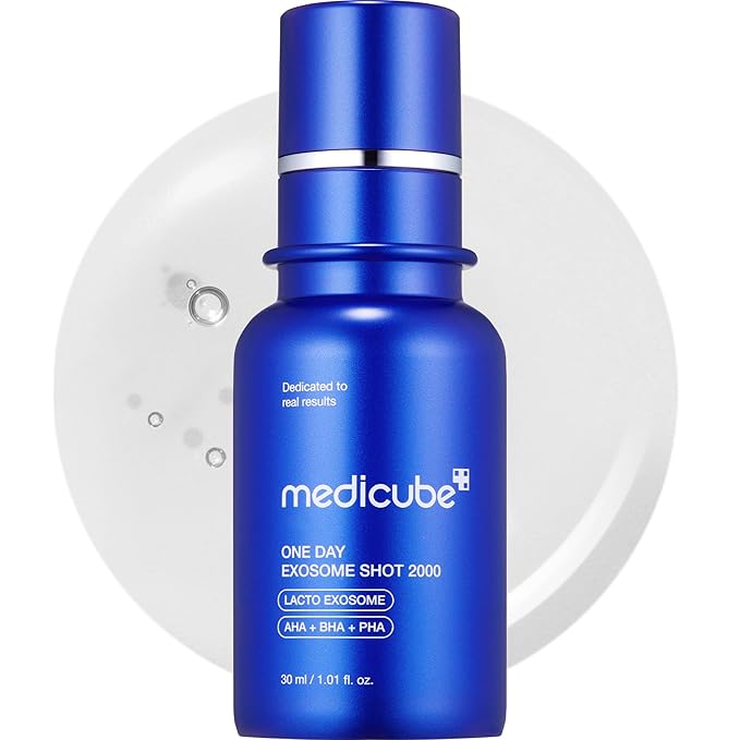 medicube Zero Exosome Shot 2,000 PPM Spicule Facial Serum | Liquid Skin Booster Serum | Exosome, AHA+BHA+PHA | Pore Care, Dead Skin Cells, Skin Texture | Korean Skin Care 1.01 fl.oz