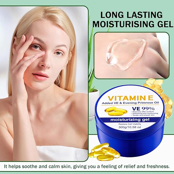 Moisturizing Gel for Face & Body,Non-sticky Gel After Sun Aloe Lotion Skin Care,Fast Absorbing Long Lasting Refreshing Hydrating Face Moisturizer for All Skin Types G